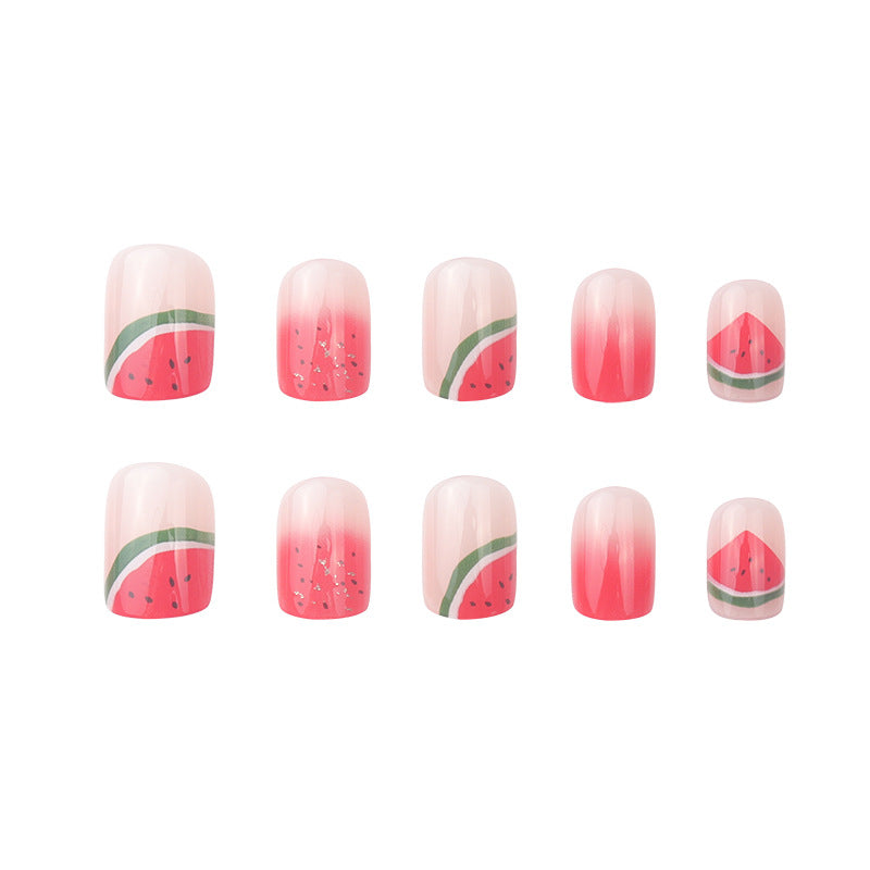 Creative Watermelon-Themed Press-On Nails Kalsten