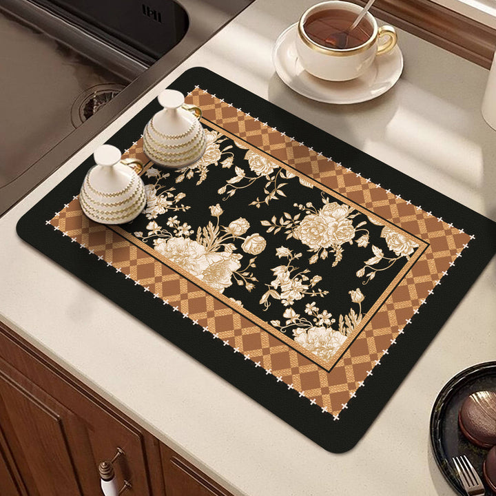 Elegant Floral Print Table Mat
