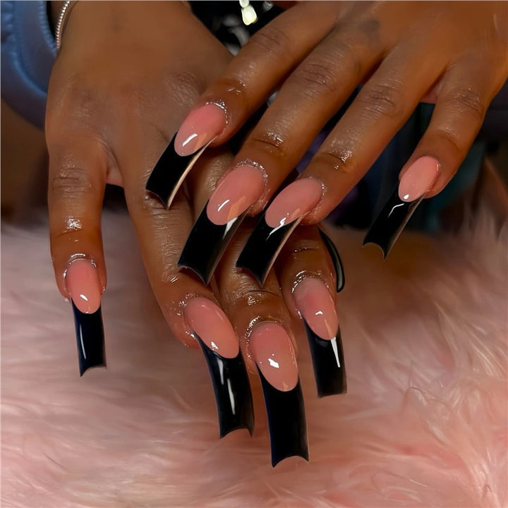 Long Elegant French Tip Nail Extensions Kalsten