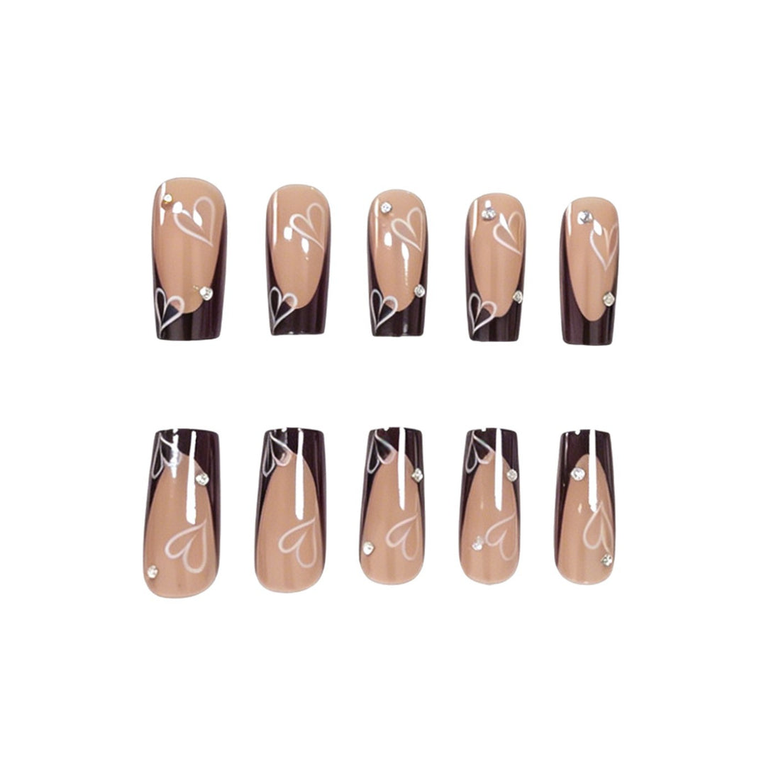 Heart-Print Decorative Nail Enhancements Kalsten