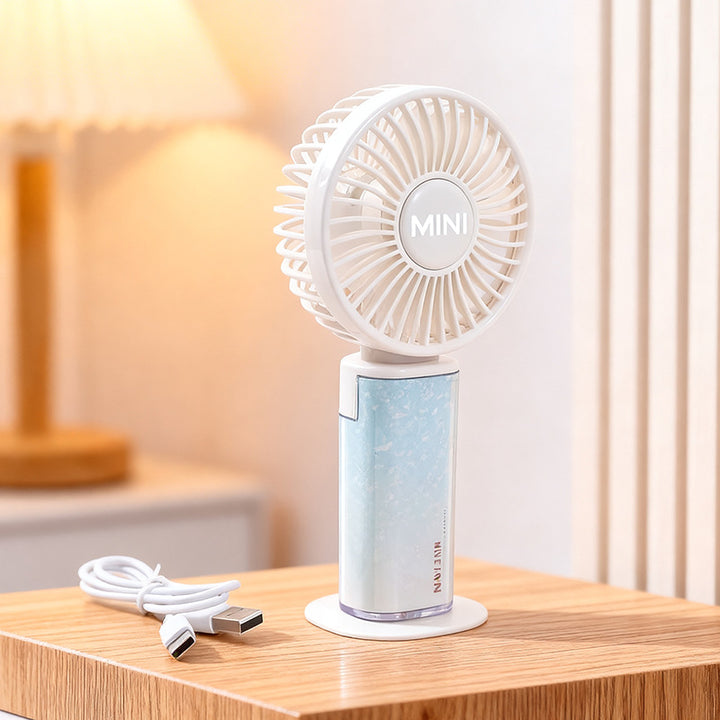 Women's portable mini hand fan with rechargeable USB function Kalsten