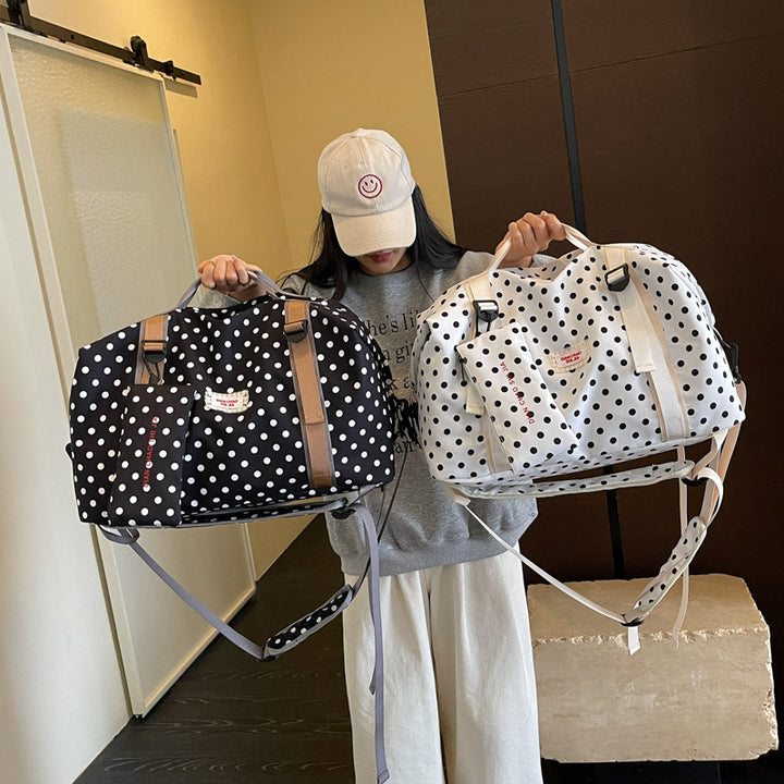 Versatile Polka Dot Travel Duffel Bag Kalsten