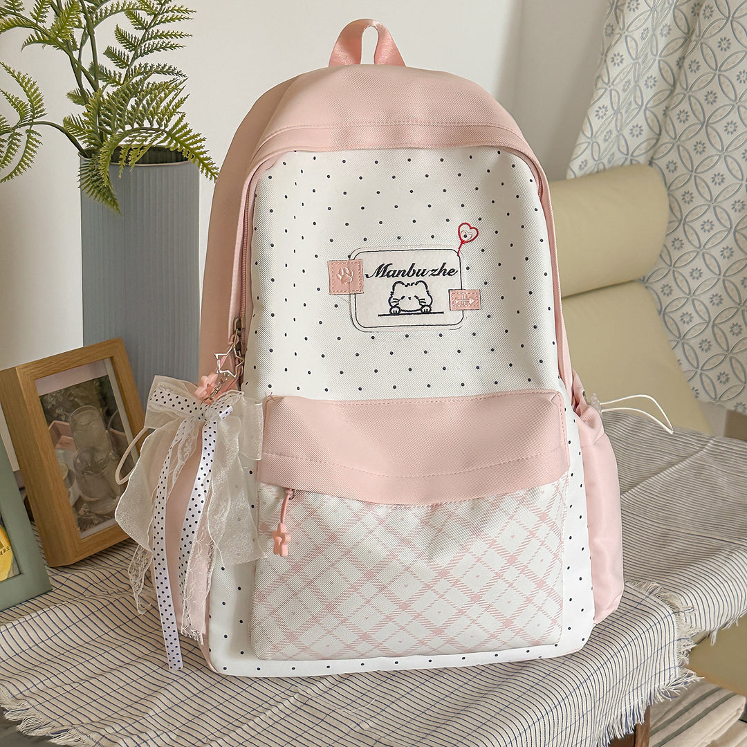 Playful Character-Embellished School Backpack Kalsten