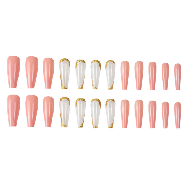 Glitter-Accented Stiletto Press-On Nails Kalsten