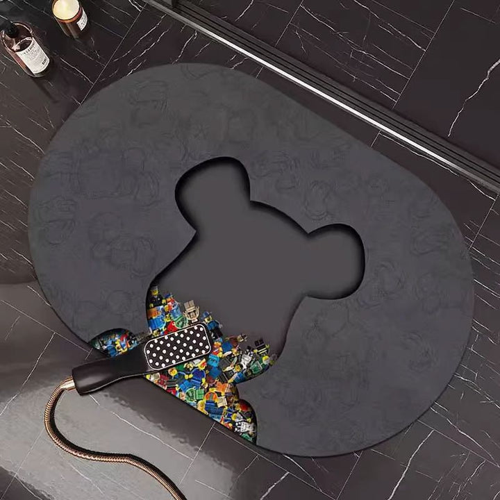 Playful Bear-Themed Bathroom Mat Kalsten