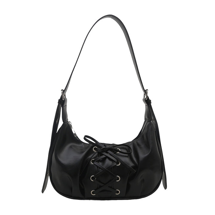 Stylish Lace-Up Shoulder Bag
