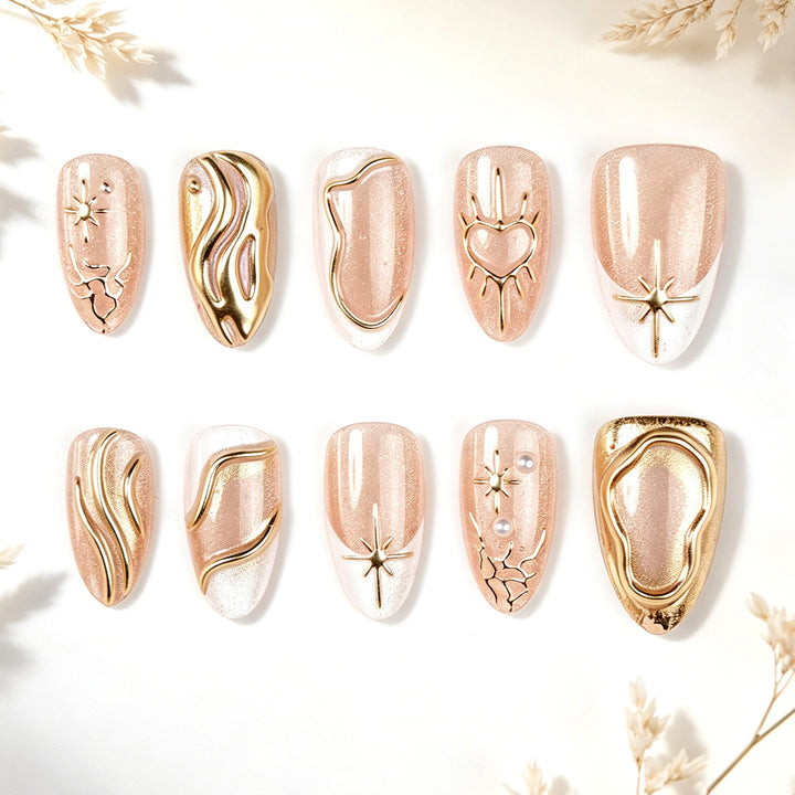 Elegant Art Deco Nail Tips