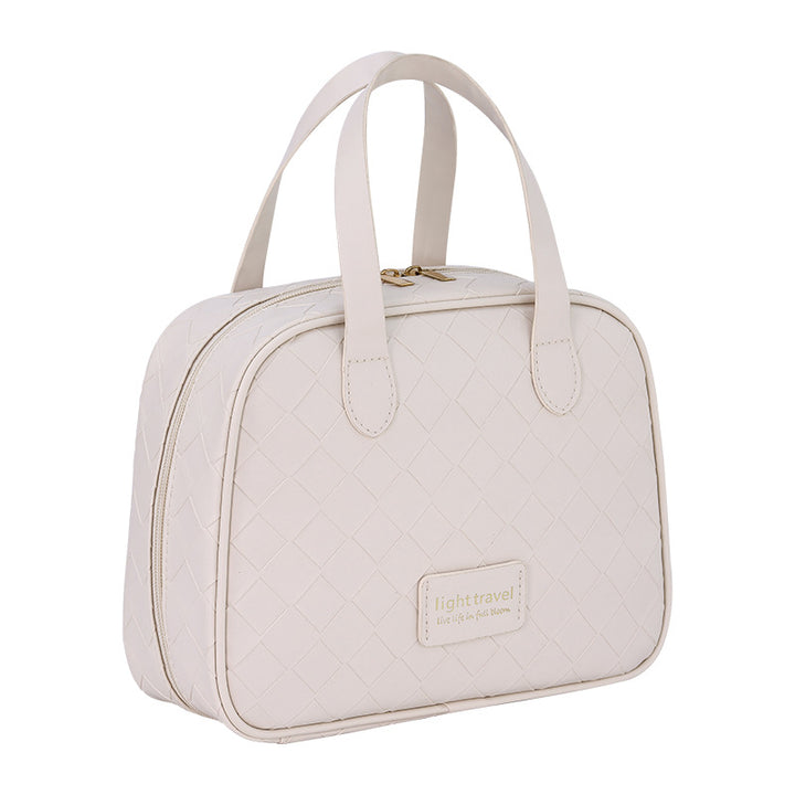 Cosmetic Organizer With Elegant Diamond Pattern And Sturdy Zipper Kalsten