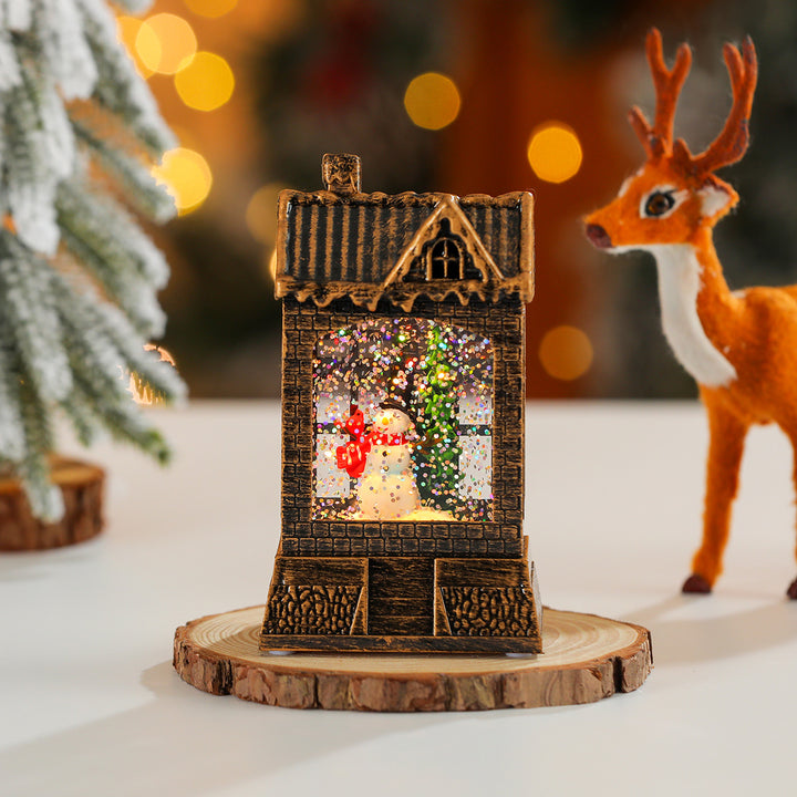 Decorative Snow Globe House Ornament Kalsten