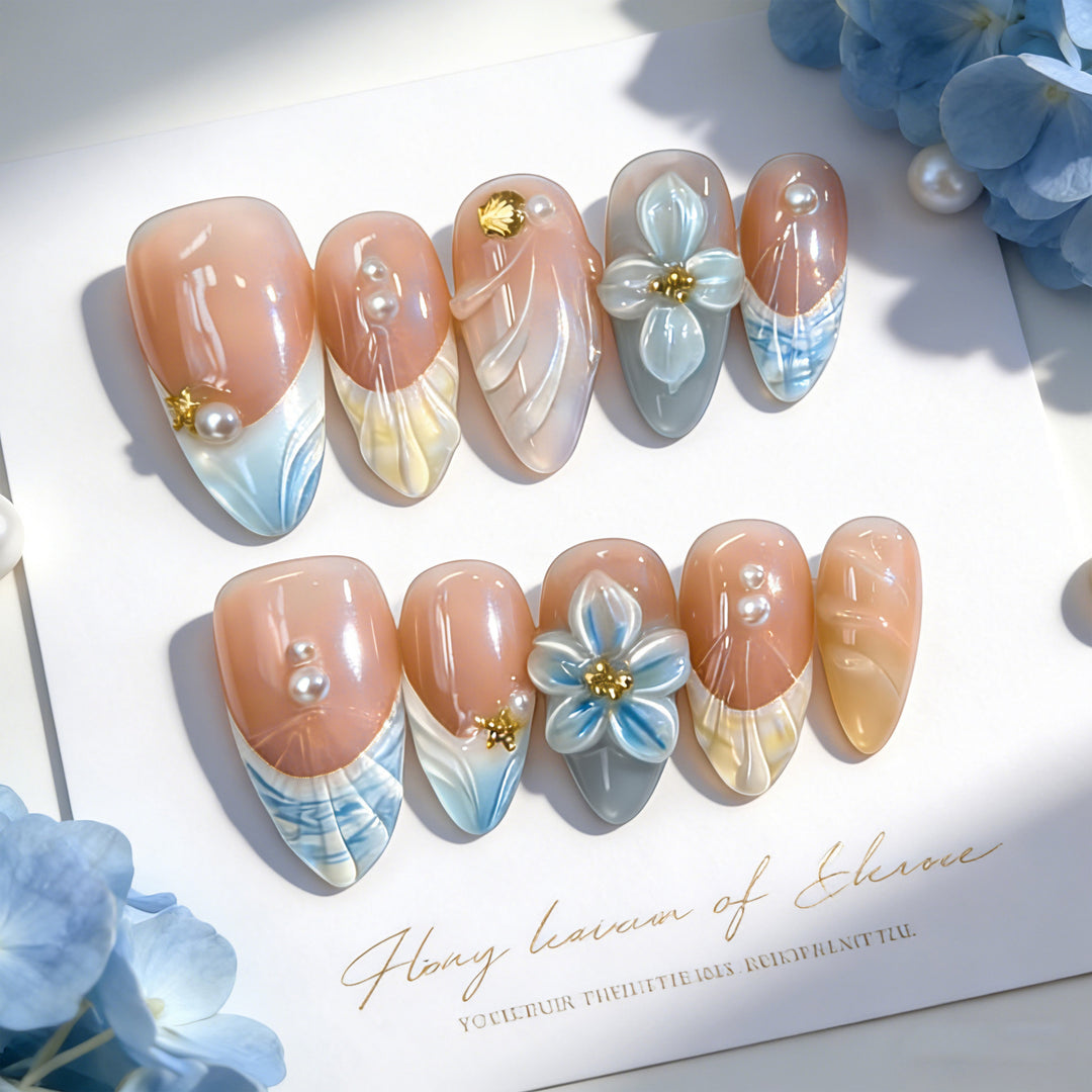 Floral Articulate Press-On Nail Set Kalsten