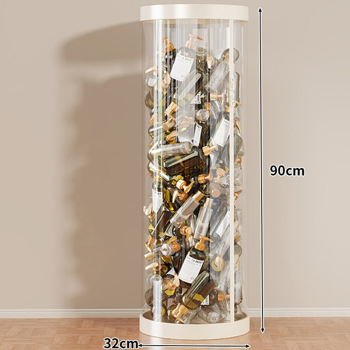 Tall Clear Acrylic Vertical Display Cylinder for Mini Perfume & Sample Bottle Collection