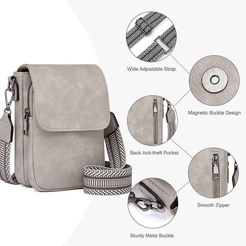 Fashionable shoulder bag with colorful adjustable shoulder strap Kalsten