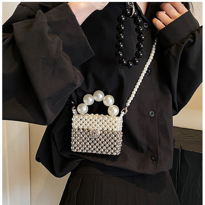 Pearl-Embellished Evening Handbag