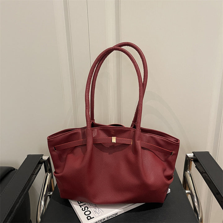 Premium Soft Leather Handheld Tote Bag Kalsten