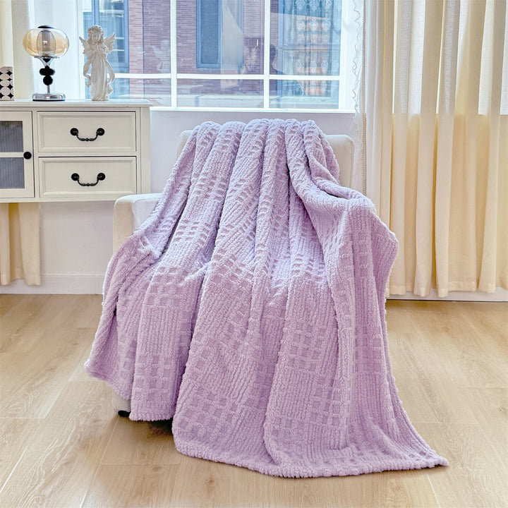 Plush Textured Throw Blanket Kalsten