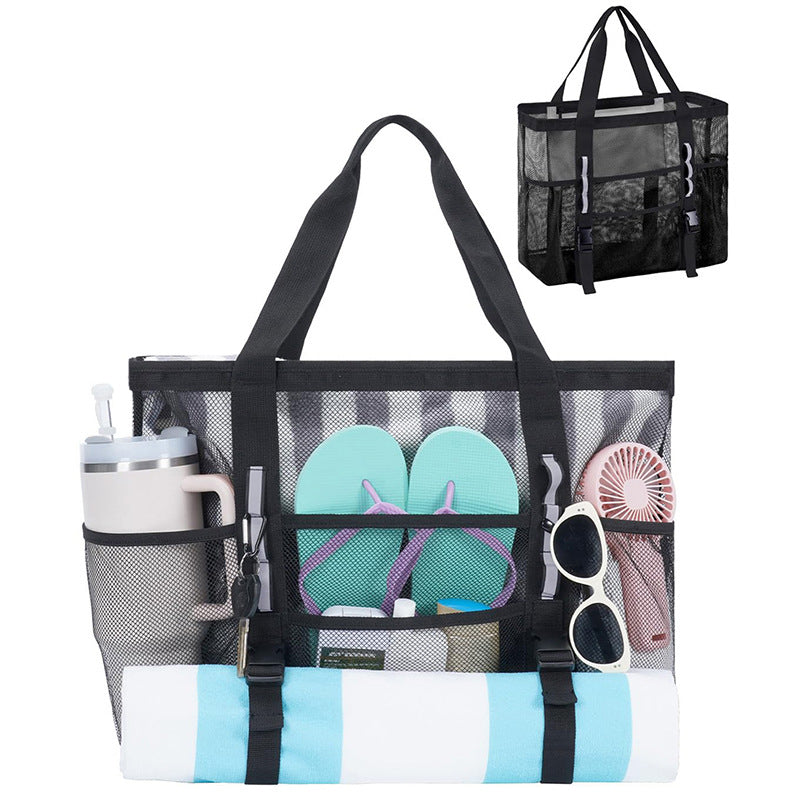 Multifunctional beach bag with mesh design Kalsten