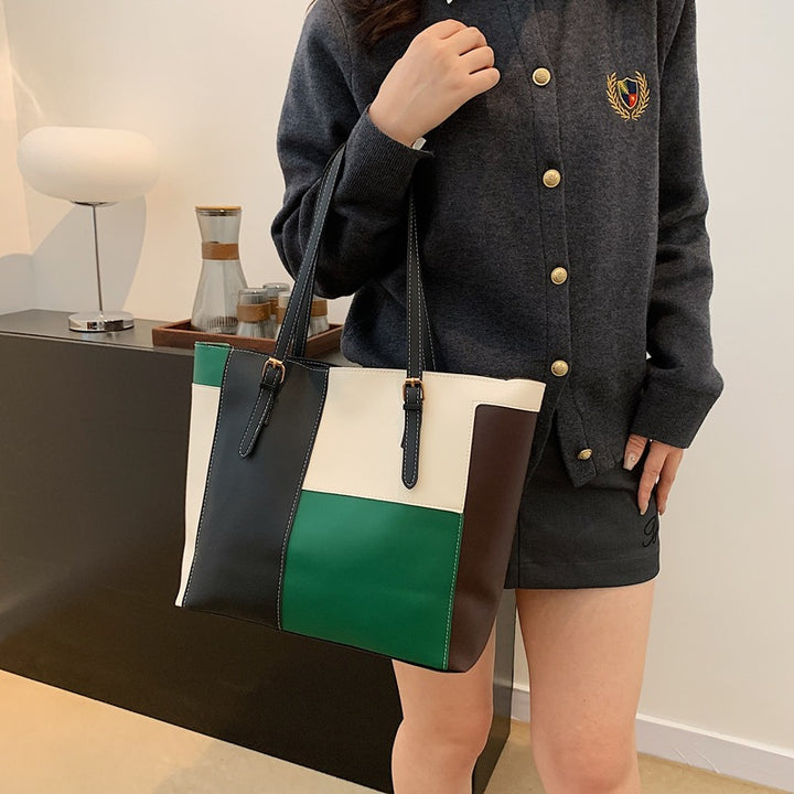 Stylish Color Block Tote Bag Kalsten