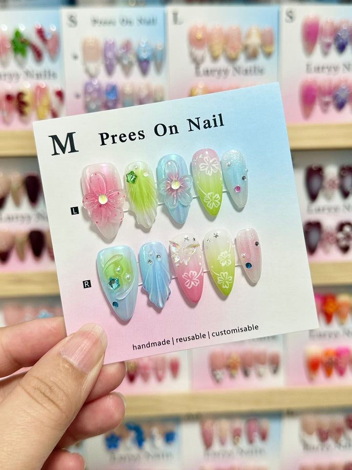 Artistic Reusable Press-On Nail Set