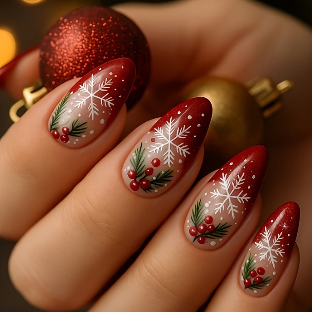 Festive Holiday Press-On Nails