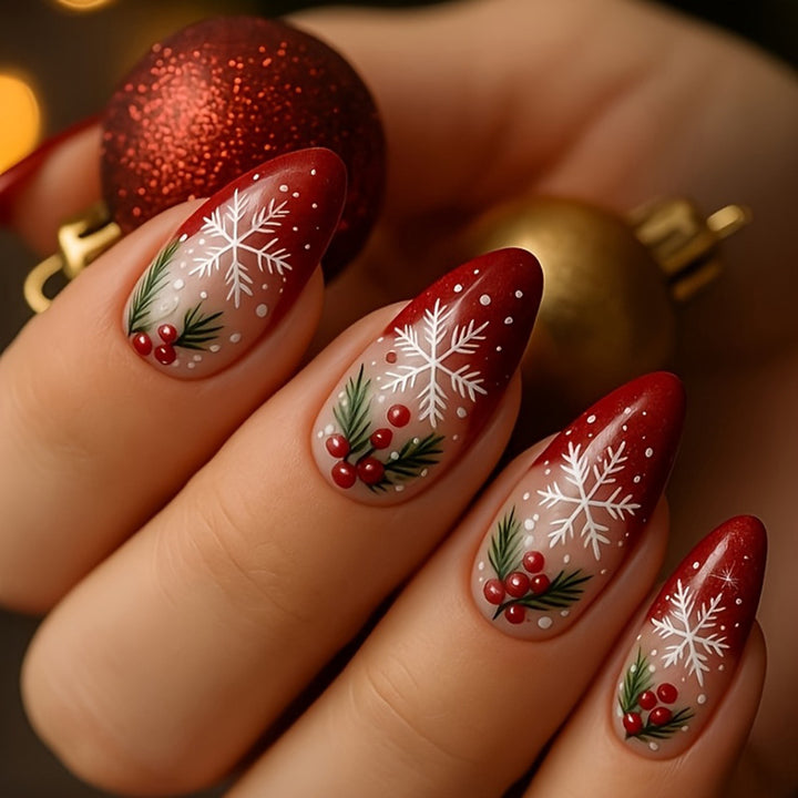 Festive Holiday Press-On Nails