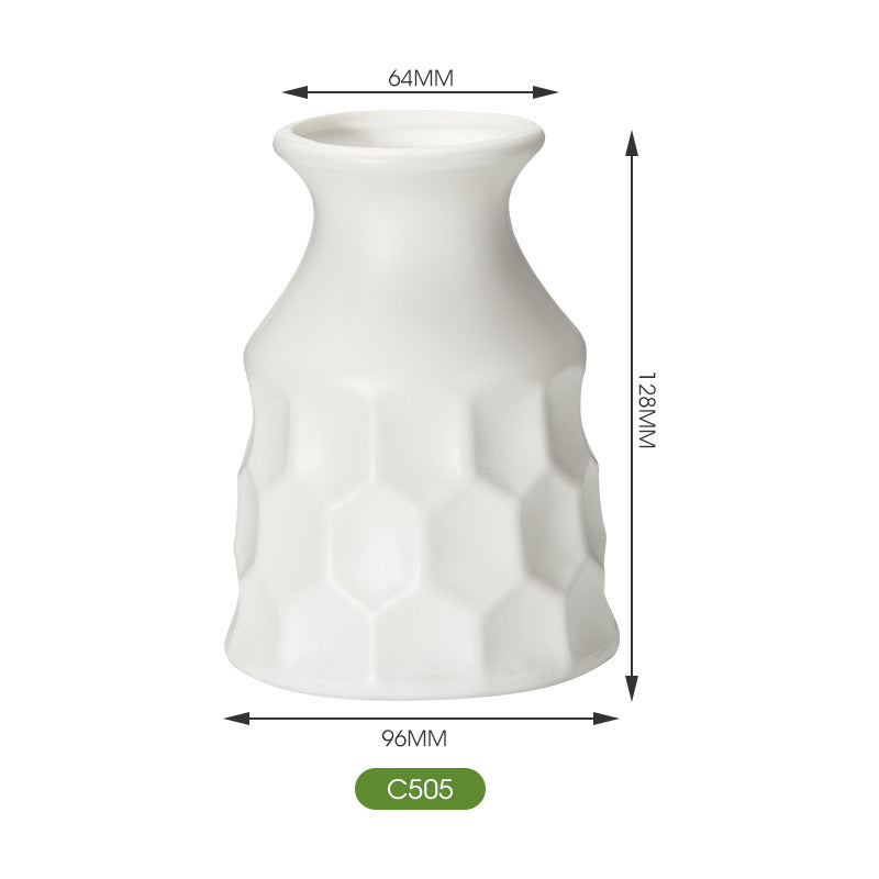 Textured Honeycomb Ceramic Vase Kalsten