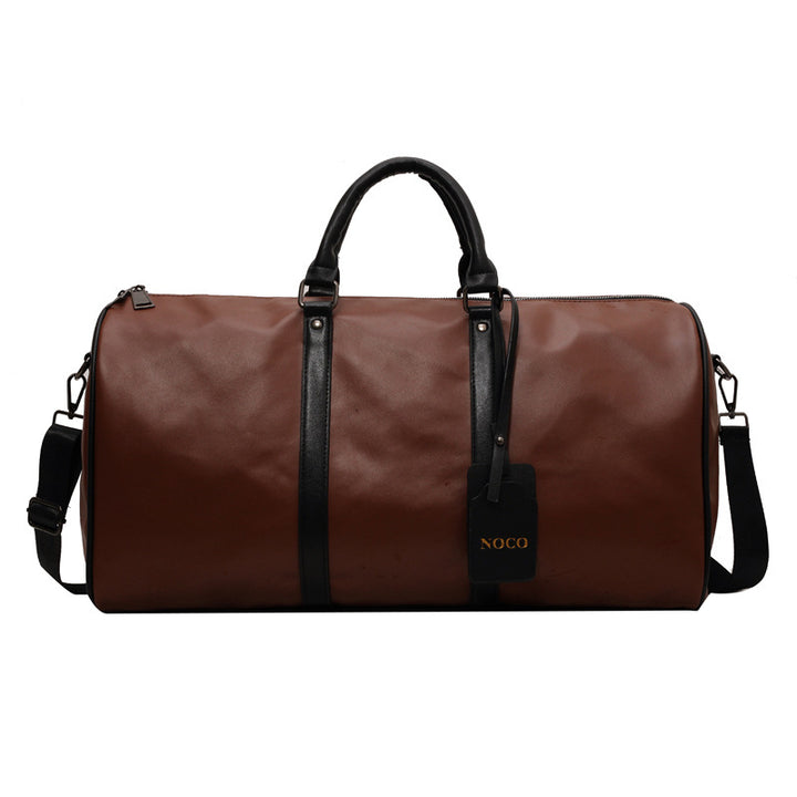 Premium Leather Weekender Duffel Bag