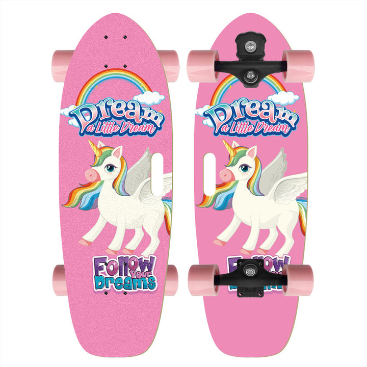 Skateboard with Custom Cartoon Design Kalsten