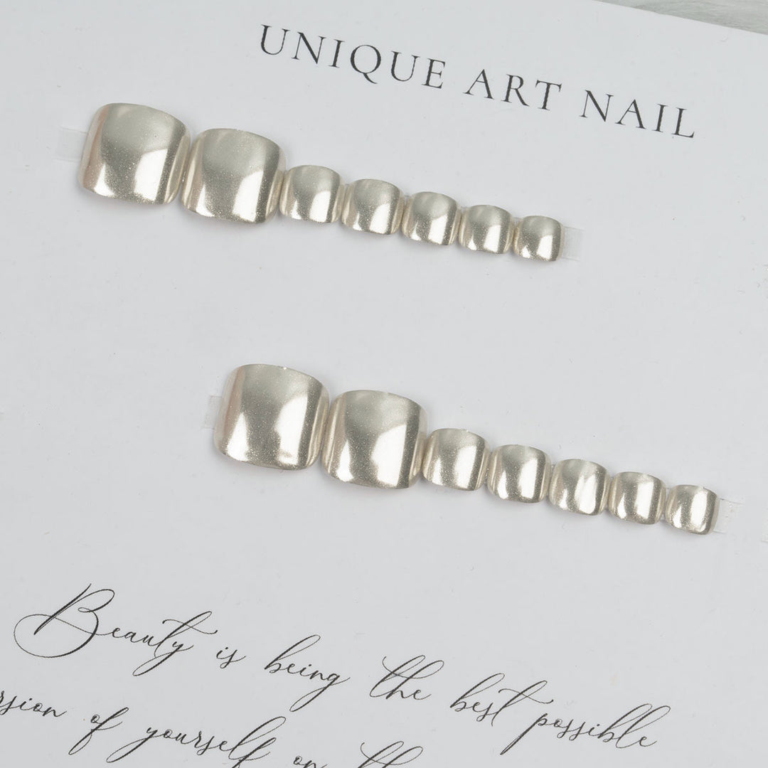 Metallic Decorative Toenail Art