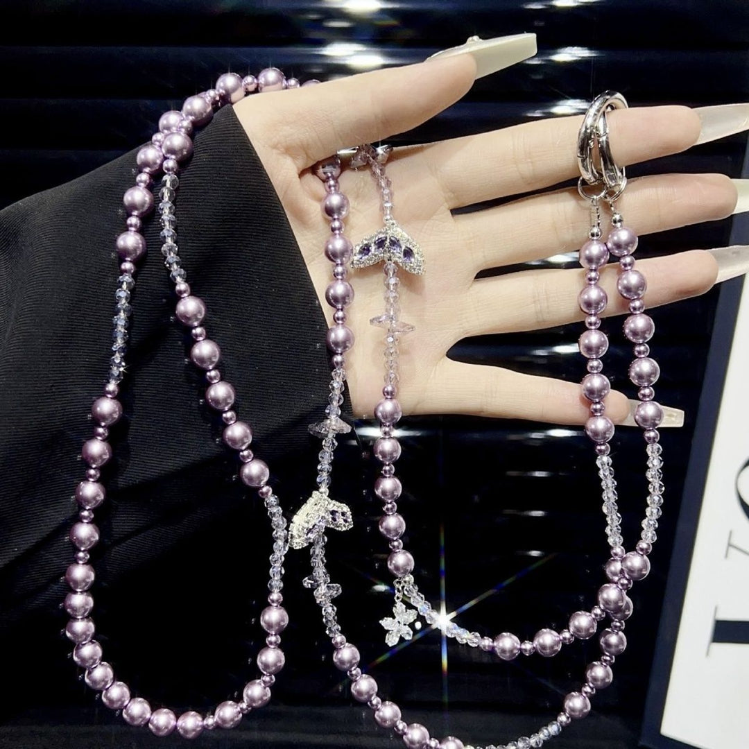 Elegant Pearl and Crystal Eyewear Lanyard Kalsten
