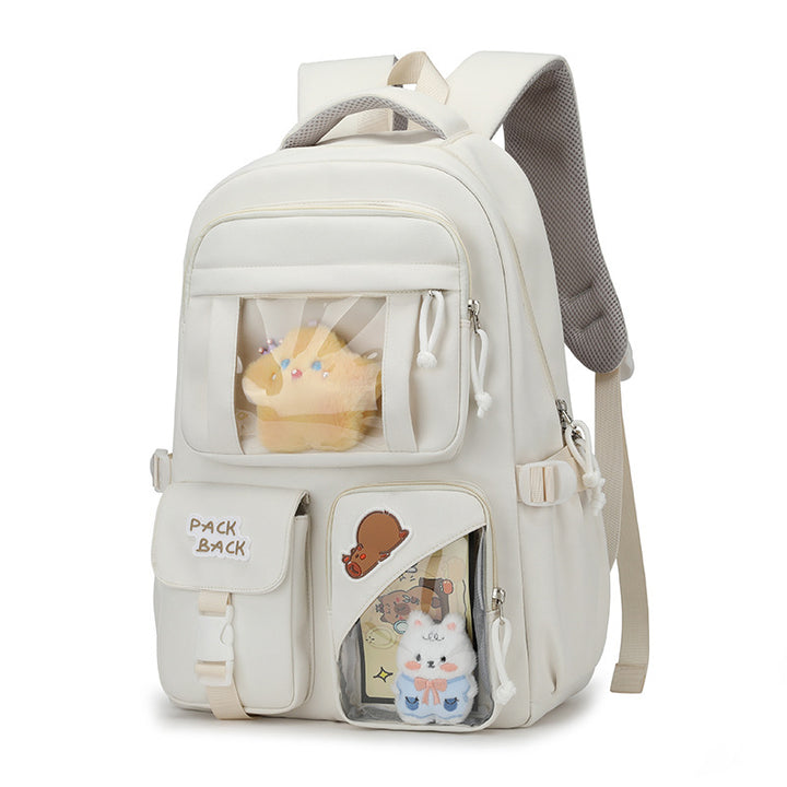 Playful backpack with transparent compartments Kalsten