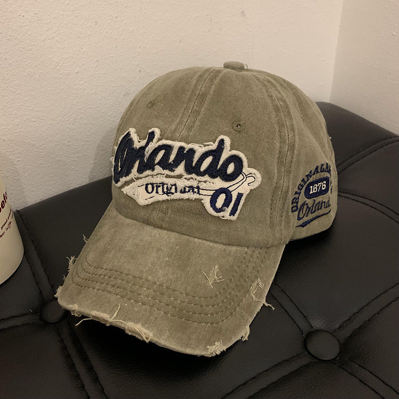 Men's Distressed Cotton Baseball Cap Kalsten