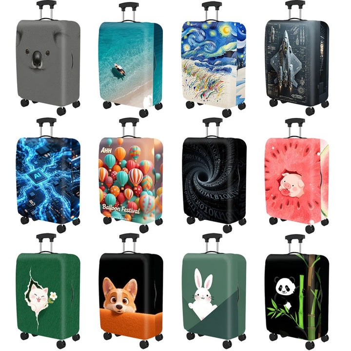 Artistic Cat-Themed Hard Shell Suitcase Kalsten