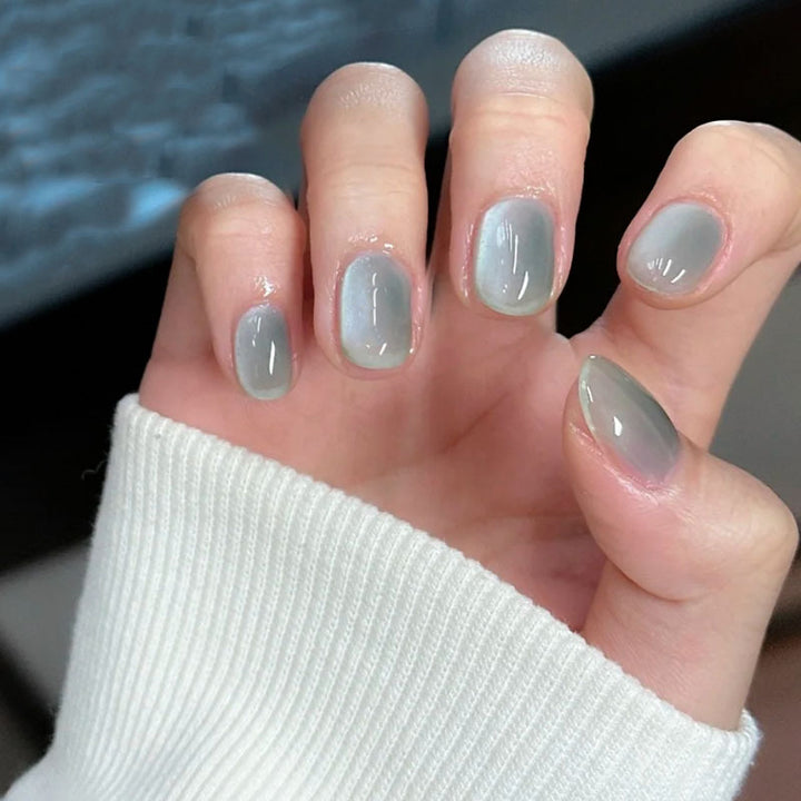 Elegant Press-On Nail Set with Unique Art Design