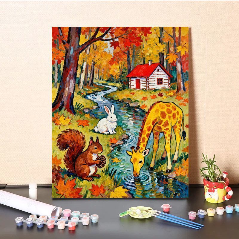 Vibrant Nature-Themed Paint by Numbers Art Kit Kalsten