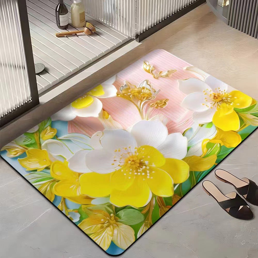 Floral-Themed Comfort Area Mat Kalsten