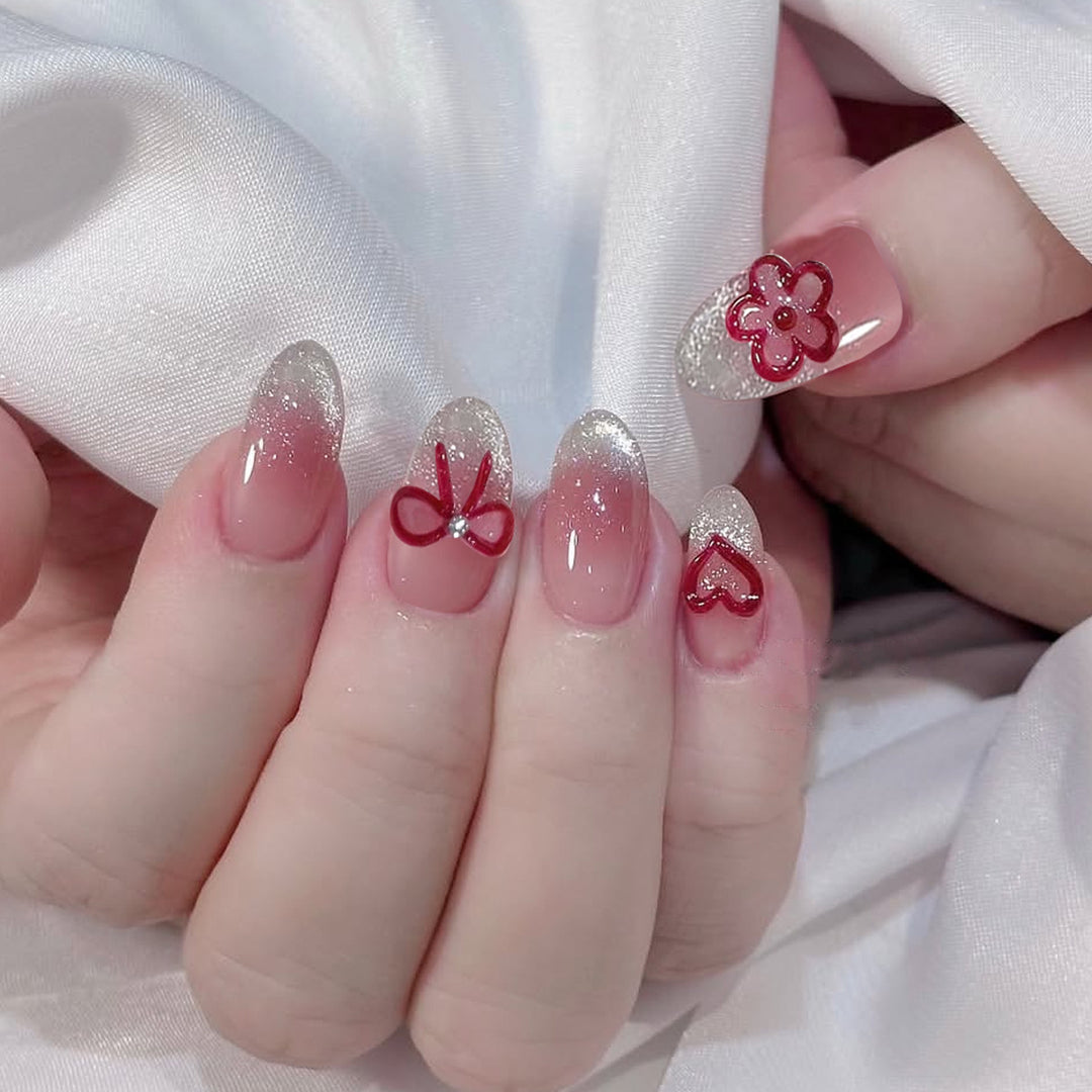 Stylish 3D Floral Acrylic Nail Art Extensions Kalsten
