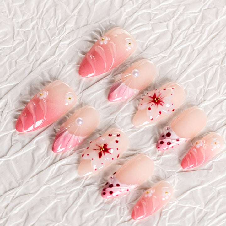 Floral-Themed Press-On Nail Collection