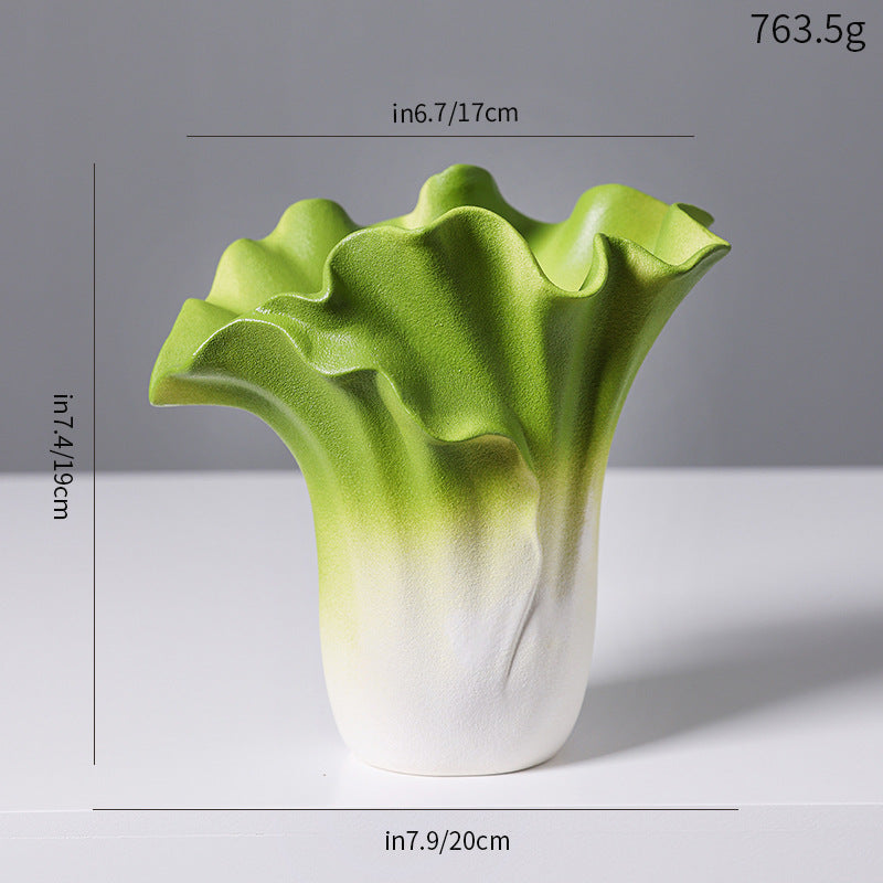 Decorative Sculptural Black Ceramic Vase Kalsten