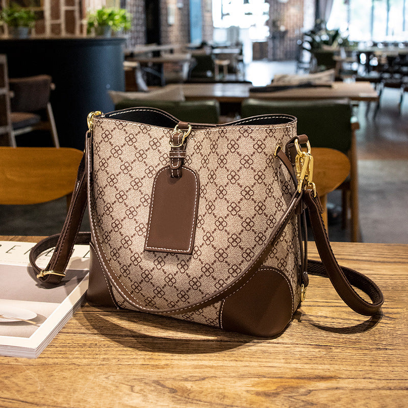 Elegant Monogrammed Bucket Handbag