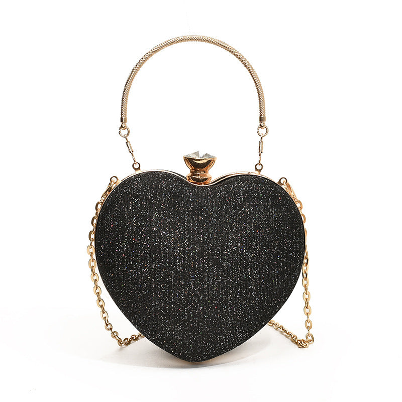 Glamorous Heart-Shaped Evening Clutch