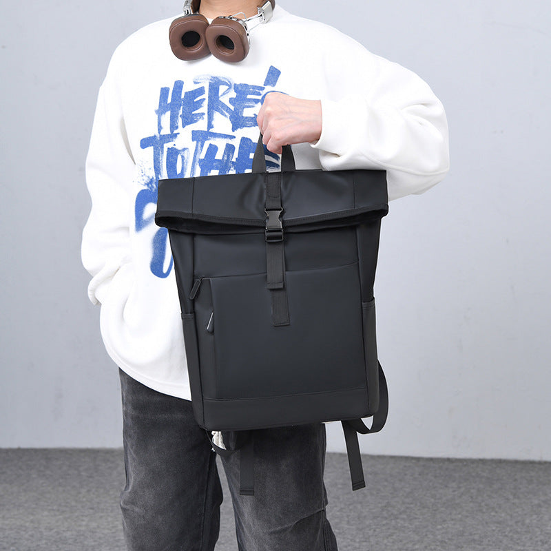 Modern Roll-Top Waterproof Backpack