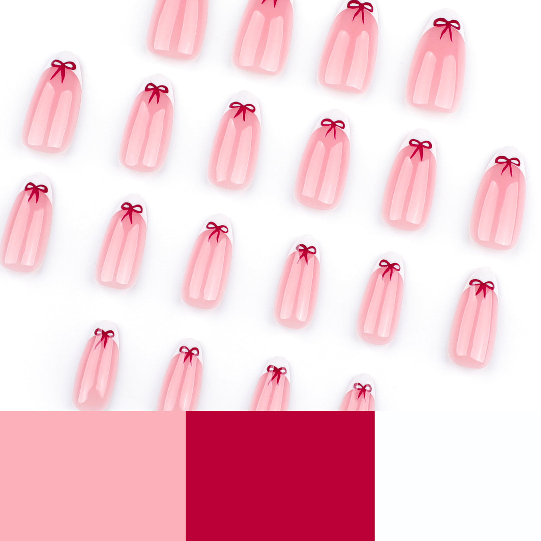 Elegant nail art with bow design Kalsten