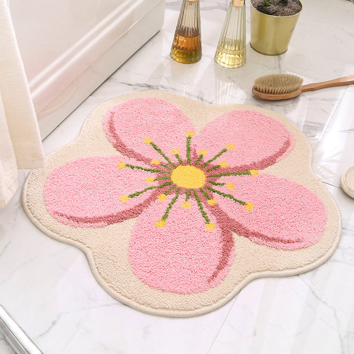 Floral Design Bath Mat Kalsten