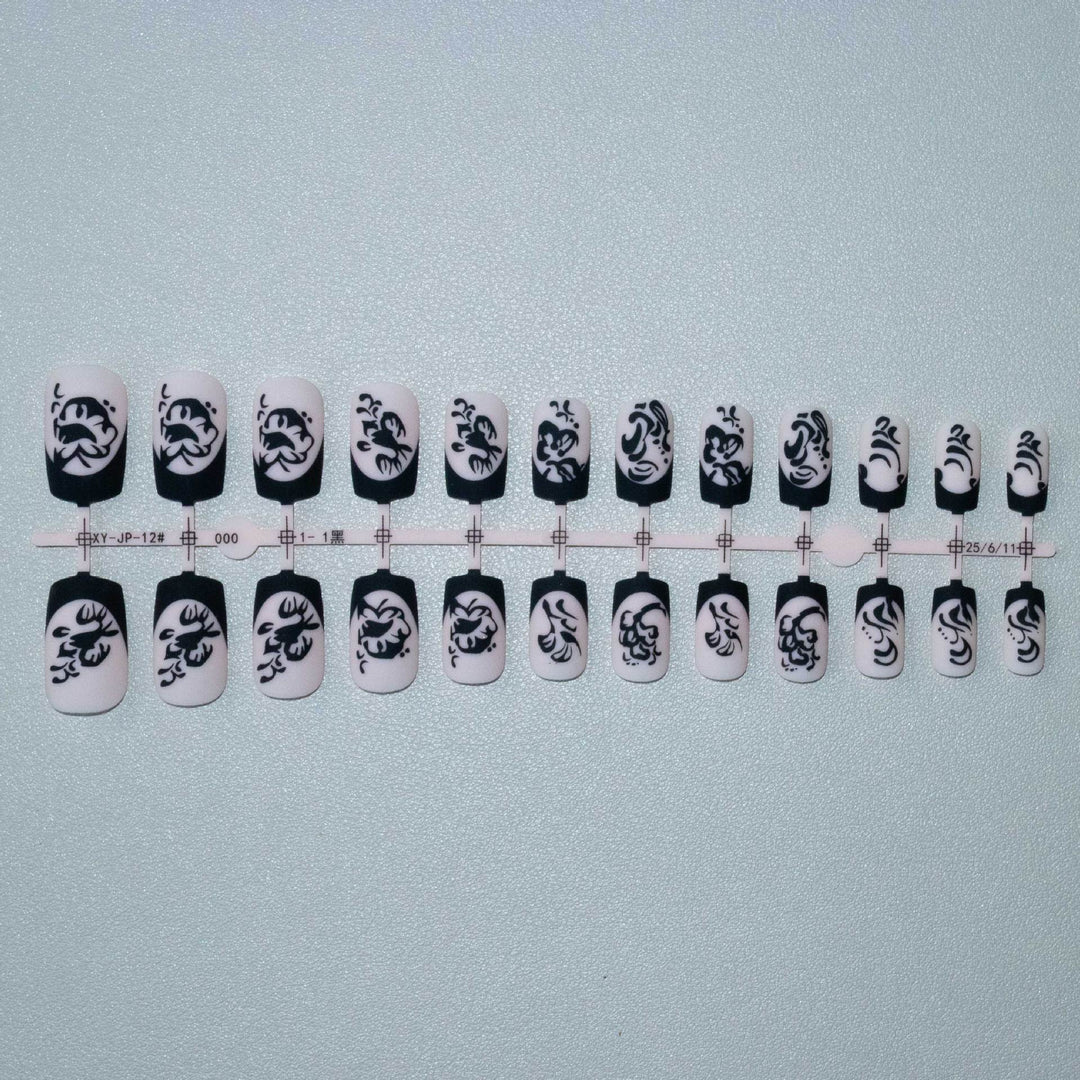 Artistic Floral-Design Acrylic Nail Art Set