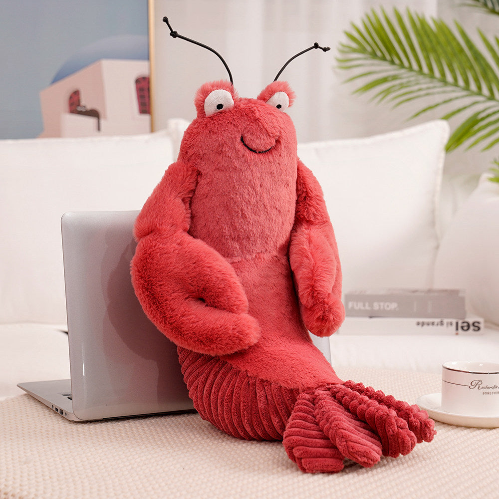 Plush Crab Crossbody Bag with Soft Faux Fur and Adjustable Drawstring Strap Kalsten