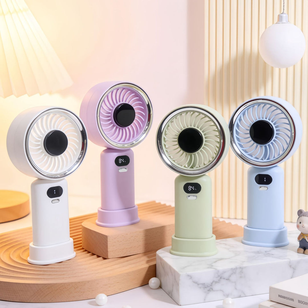 Portable Mini Handheld Fan with Digital Speed Display Kalsten