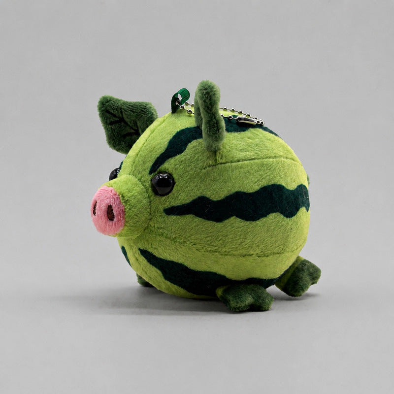 Round Camouflage Pig Plush Collectible Soft Toy with Leaf-Shaped Ears Kalsten