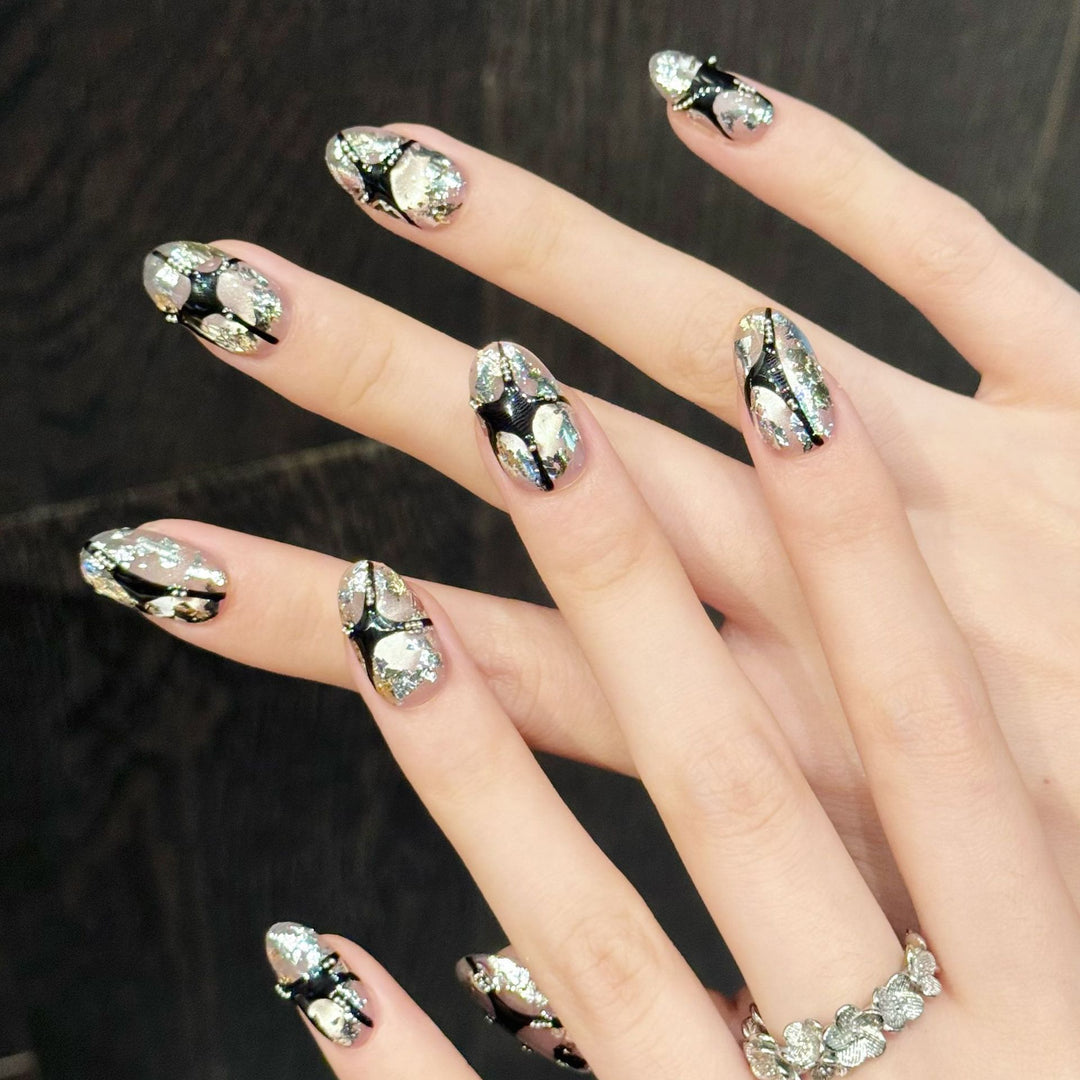Artfully Designed Press-On Nail Set