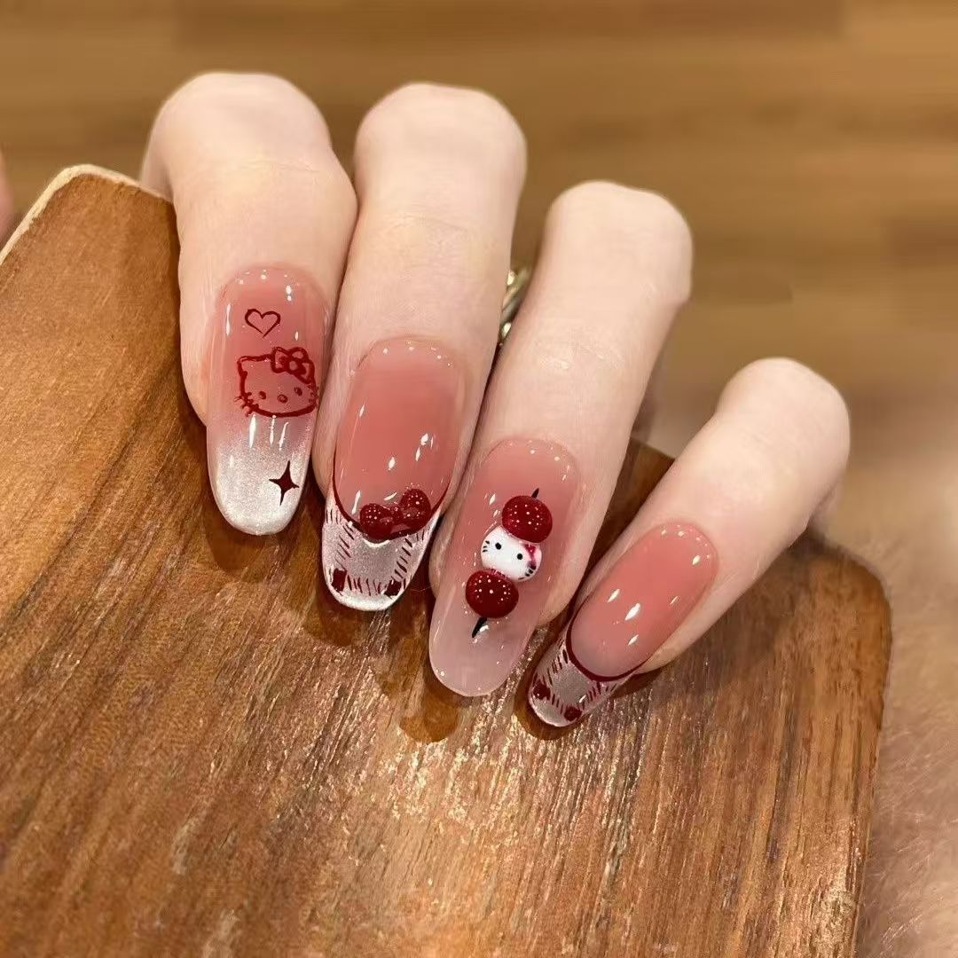 Cute Themed Press-On Nail Art