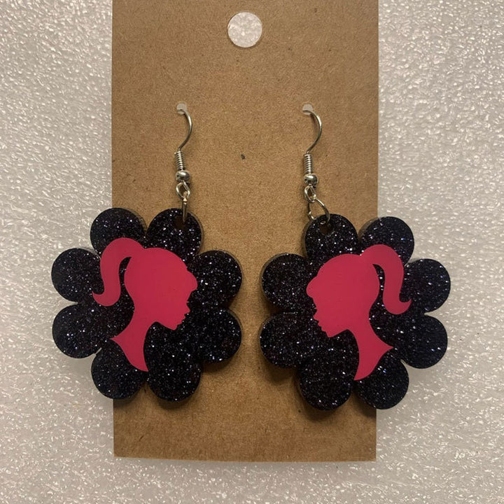 Heart-Shaped Glitter Earrings Kalsten